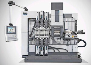 Servogesteuerte Stanzbiegeautomaten fertigen auch komplexe Stanzbiegeteile mit zusätzlichen Bearbeitungsschritten. © Bihler