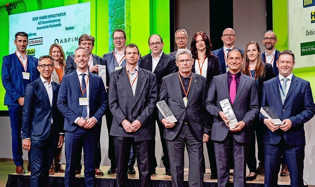 Der Koop-Award in der Kategorie Infrastruktur ging an das Projektteam der A23-Inzersdorf.