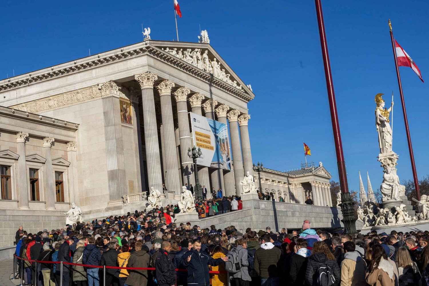 Großer Andrang herrschte Mitte Jänner bei den Tagen der offenen Tür anlässlich der Wiedereröffnung des renovierten Parlamentsgebäudes. © Parlamentsdirektion/Topf