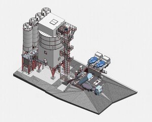 Die Fernwärme-betriebenen Transportbetonmischanlage wird Anfang 2024 in Betrieb gehen  © w&p Beton