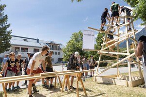 Beim finalen Gemeinschaftsprojekt war Teamarbeit gefragt. © proHolz Tirol