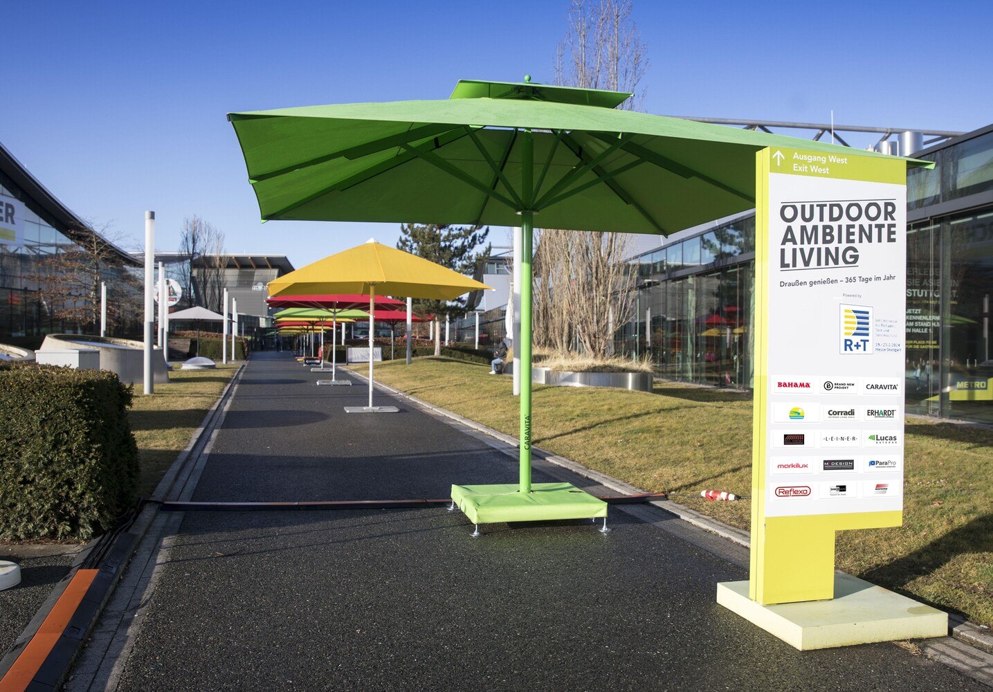 Die Sonderschau für Sonnen- und Wetterschutz zeigt Highlights für die Außengastronomie. © Landesmesse Stuttgart GmbH