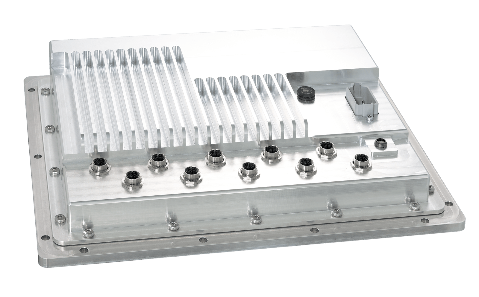 Ein neu entwickeltes Gehäuse macht die modulare Elektronik zum einbaufertigen Gesamtsystem, das dank nur 60 W Leistungsaufnahme im Vollausbau ohne aktive Lüftung oder Kühlung auskommt. © MicroSys