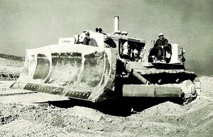 1954 produzierte Caterpillar mit dem Kettendozer Cat D9 den größten Bulldozer der Welt © Zeppelin/Caterpillar